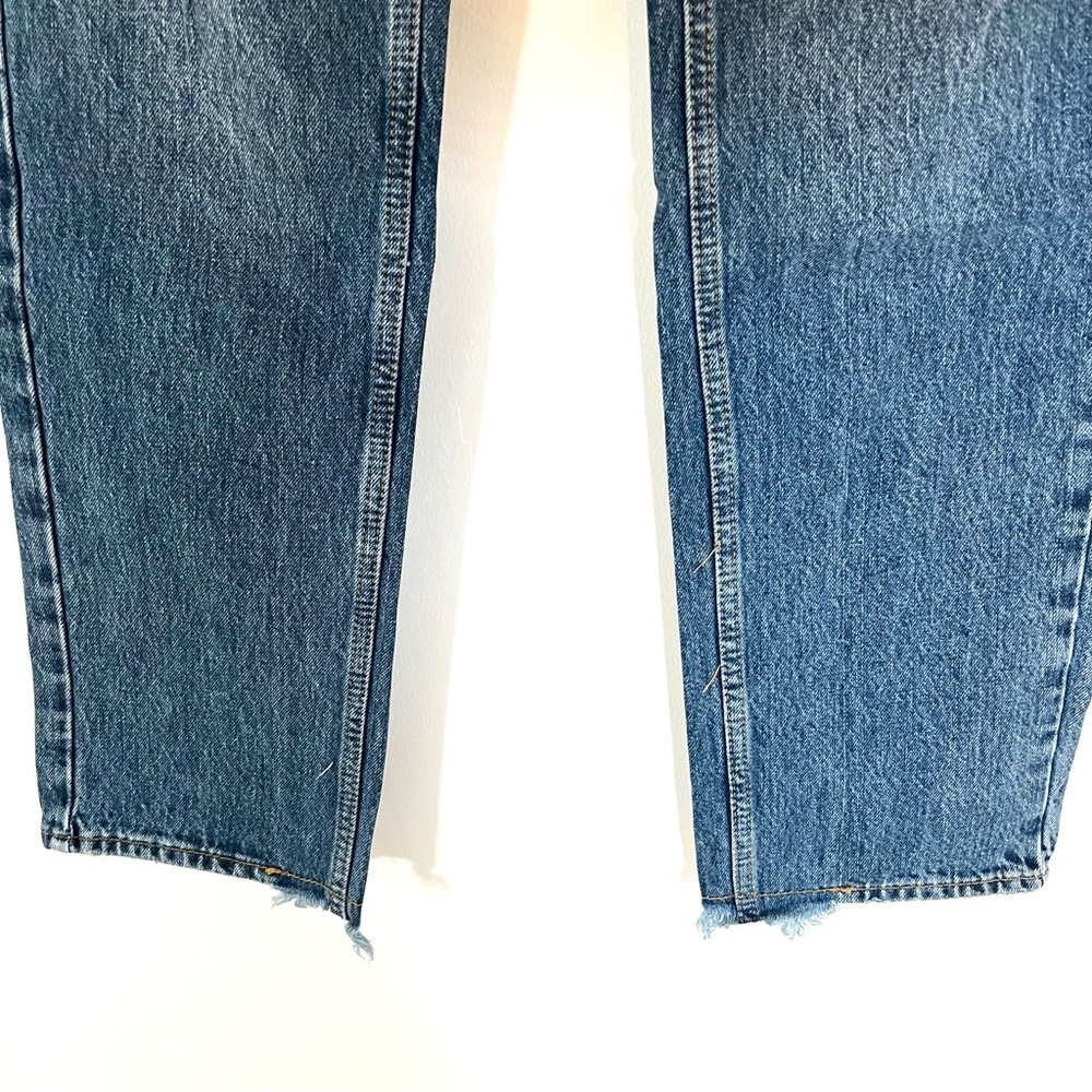 Good American NWT Good Icon Straight Ankle Crop Indigo061 Medium Wash Distressed - Picture 10 of 14
